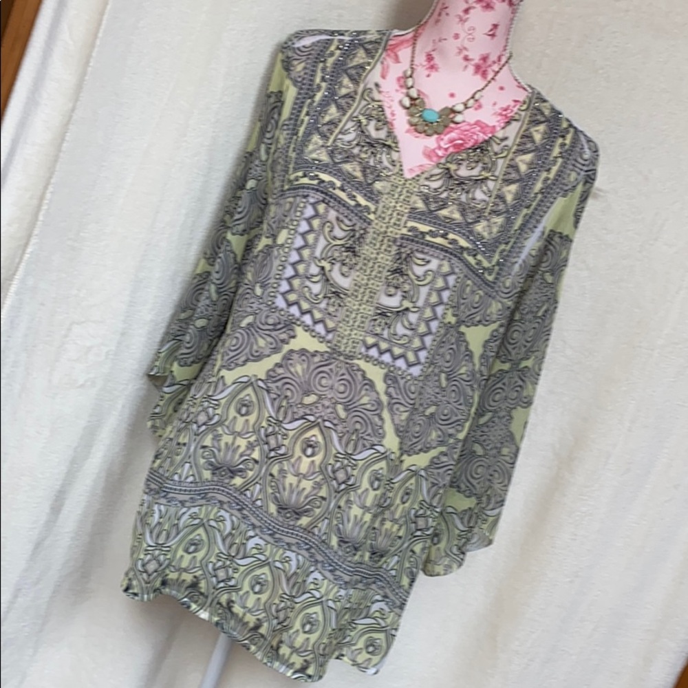 JM Coll. full cut tunic fully lined 3/4 sleeves